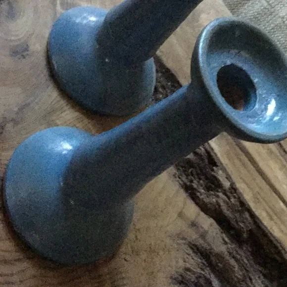 Vintage pottery candle holders primitive rustic farmhouse shabby chic cowgirl - Picture 6 of 9